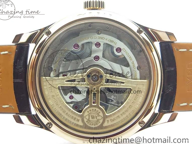 MIROTIME 0218 Compact Portugieser Perpetual Calendar IW503302 RG V9F 1:1 Best Edition White Dial on Brown Leather Strap A 7113